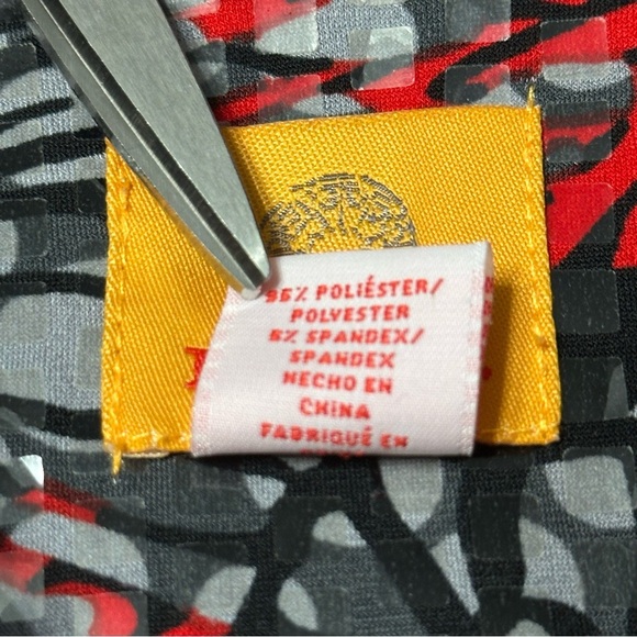 Ruby Rd Womens Shirt Jacket Red Gray Black Floral Shiny Size 10 - Picture 7 of 11